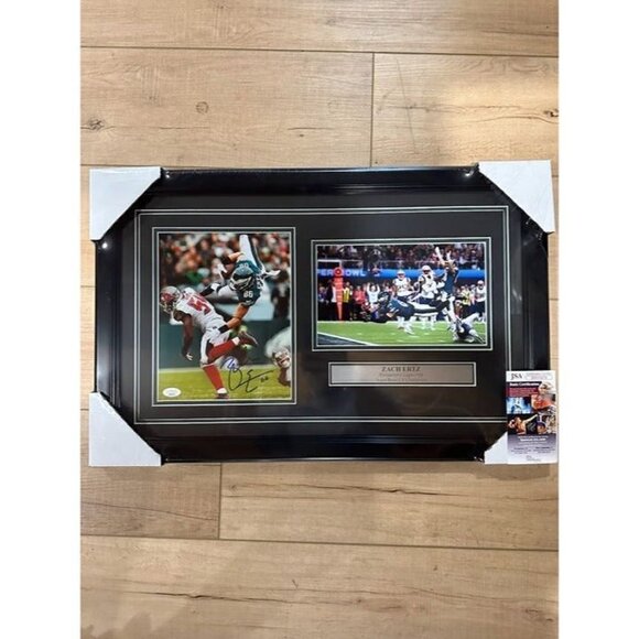 Zach Ertz signed autographed Philadelphia Eagles 8x10 Photo framed Collage JSA - Picture 1 of 6